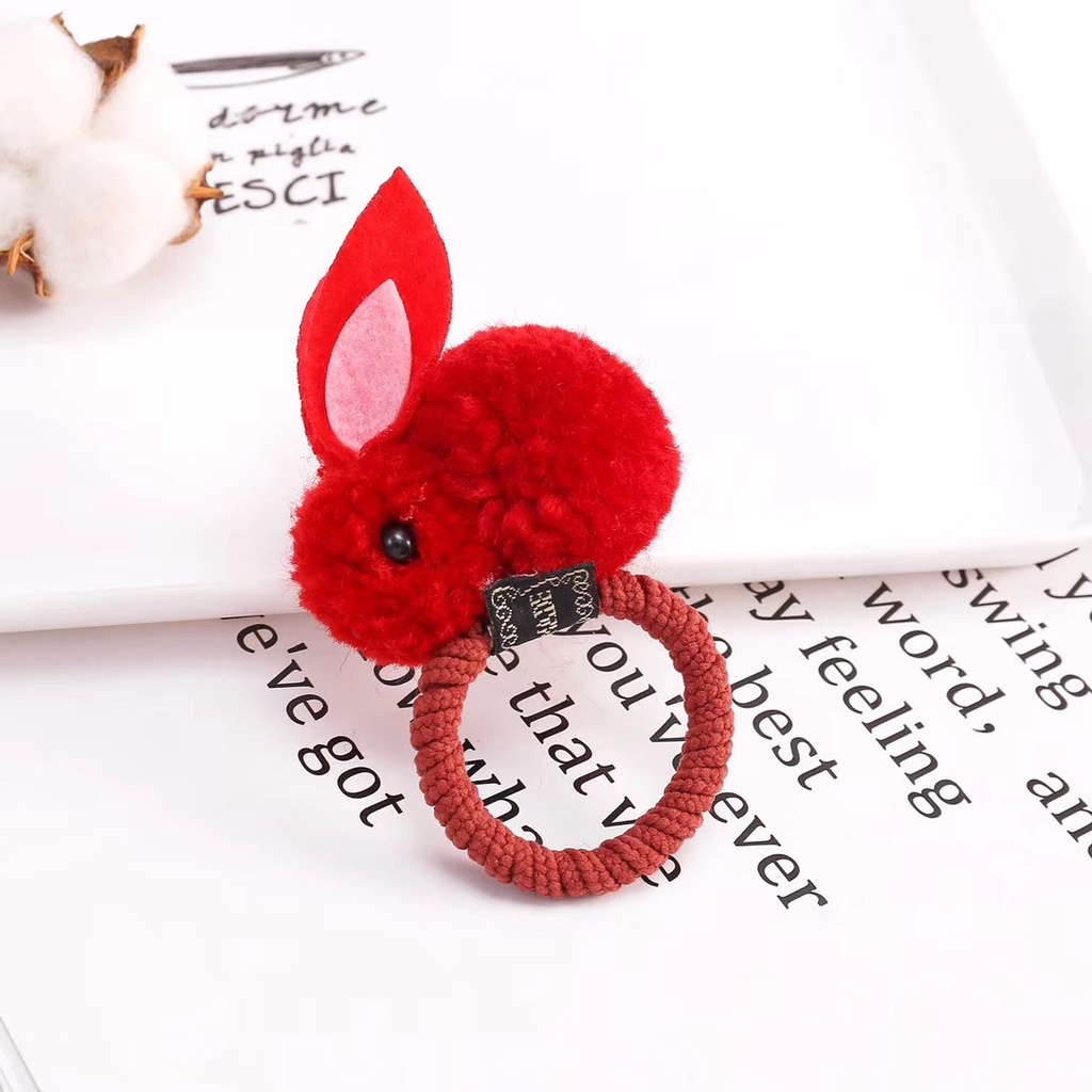 Dây Cột Tóc Co Giãn Hình Thỏ Nhỏ Xinh Xắn
