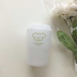 Cốc take away hình cún xanh lá cây