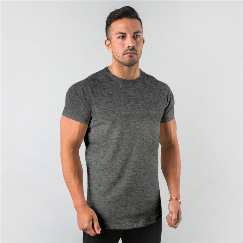 Áo thun tay ngắn màu trơn thời trang năng động cho nam