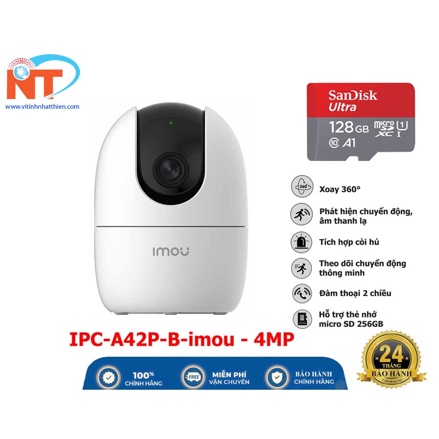 CAMERA IP WIFI IMOU IPC-A42P-B (4.0 MEGAPIXEL, TÍCH HỢP MIC GHI ÂM, CHUẨN CHỐNG NƯỚC IP67) | BigBuy360 - bigbuy360.vn