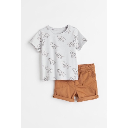 Set đồ H&M áo phông quần short cho bé trai
