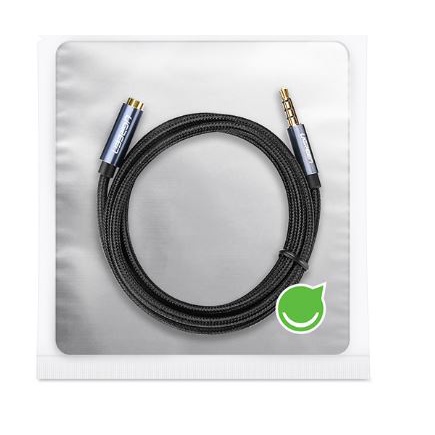 Cáp nối dài Audio 3.5mm 1m Ugreen 40673 (3 nấc - hỗ trợ mic và tai nghe)
