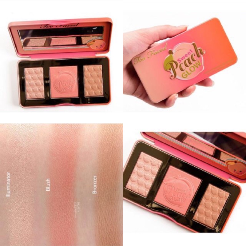 Bảng phấn má hồng, bắt sáng, tạo khối Too Faced Sweet Peach Glow | BigBuy360 - bigbuy360.vn