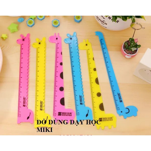 Thước Kẻ Hình Hươu Cao Cổ / Voi Dễ Thương (set/10c)