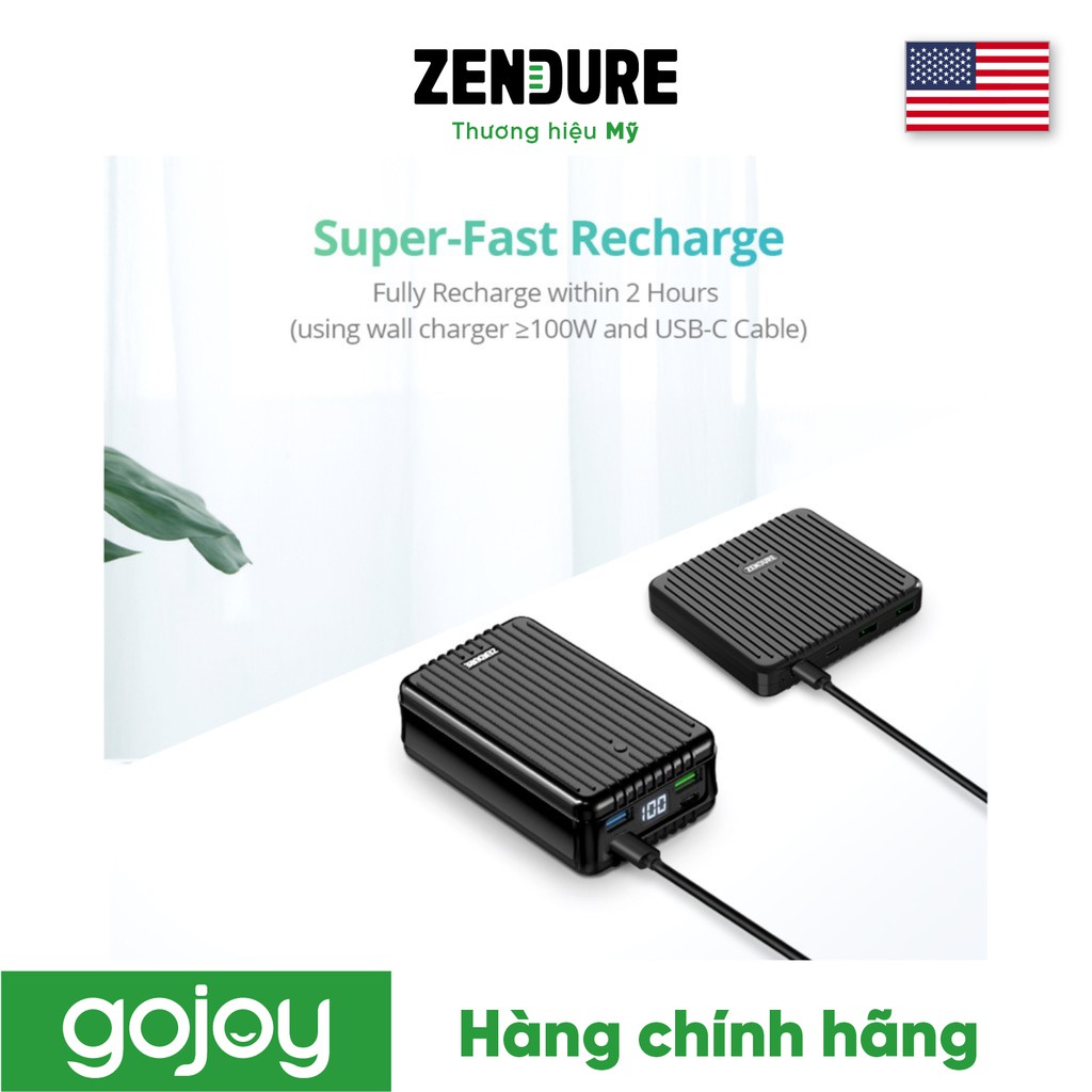 Pin dự phòng 27.000mAh typeC (100W) ZENDURE ZDA8PDP - Bảo hành chính hãng 2 năm