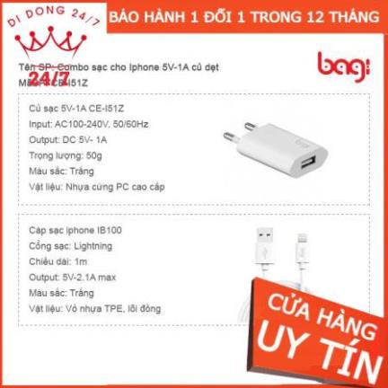 Bộ Sạc Nhanh BAGI cho Iphone -Samsung - Oppo chính hãng 1 đổi 1 trong 12 tháng