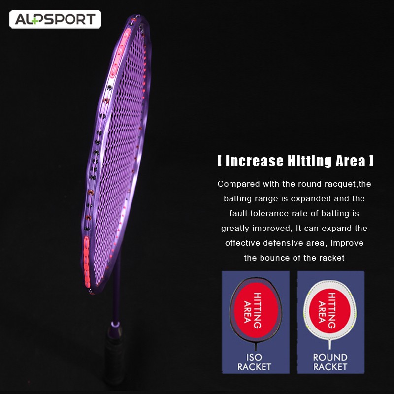 Vợt cầu lông ALPSPORT ALP JZD 100% sợi carbon 75g 5U siêu nhẹ 30 Lbs khung xoắn chất lượng cao
