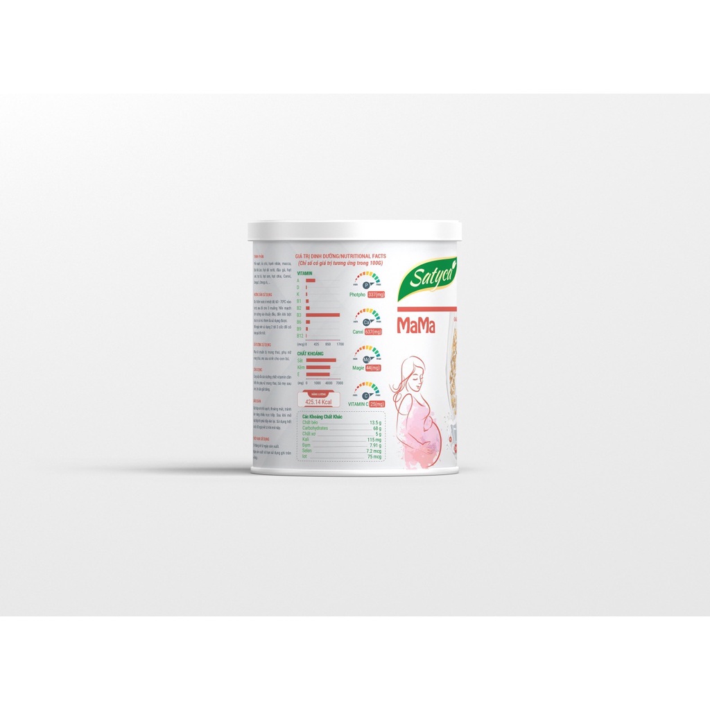 Yến mạch dinh dưỡng Satyca MaMa- Yến mạch dinh dưỡng dành cho bà bầu