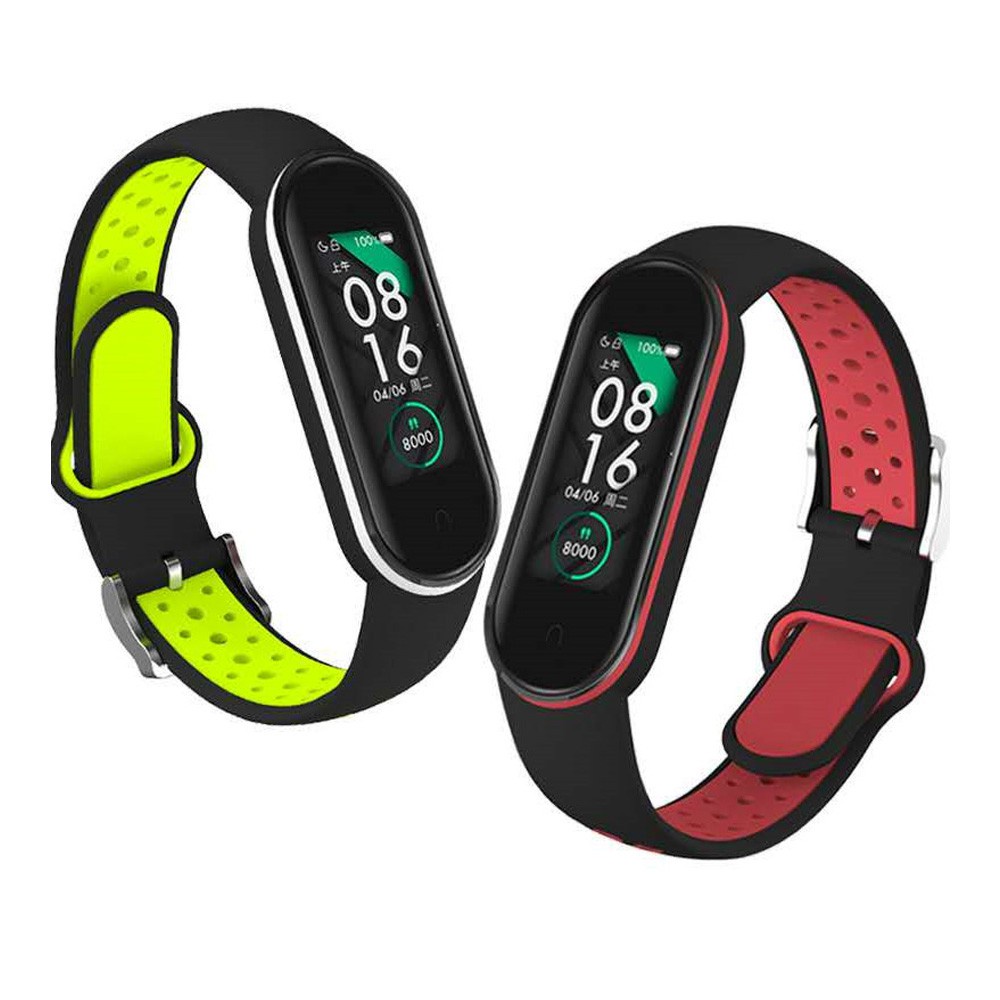 Dây đeo thay thế chất liệu silicon màu trơn cho Xiaomi Mi Band 6 5 4 3