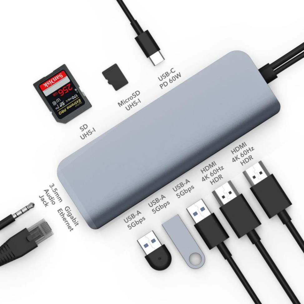 Cổng Chuyển HyperDrive Viber 10-in-2 USB-C Hub (HD392)