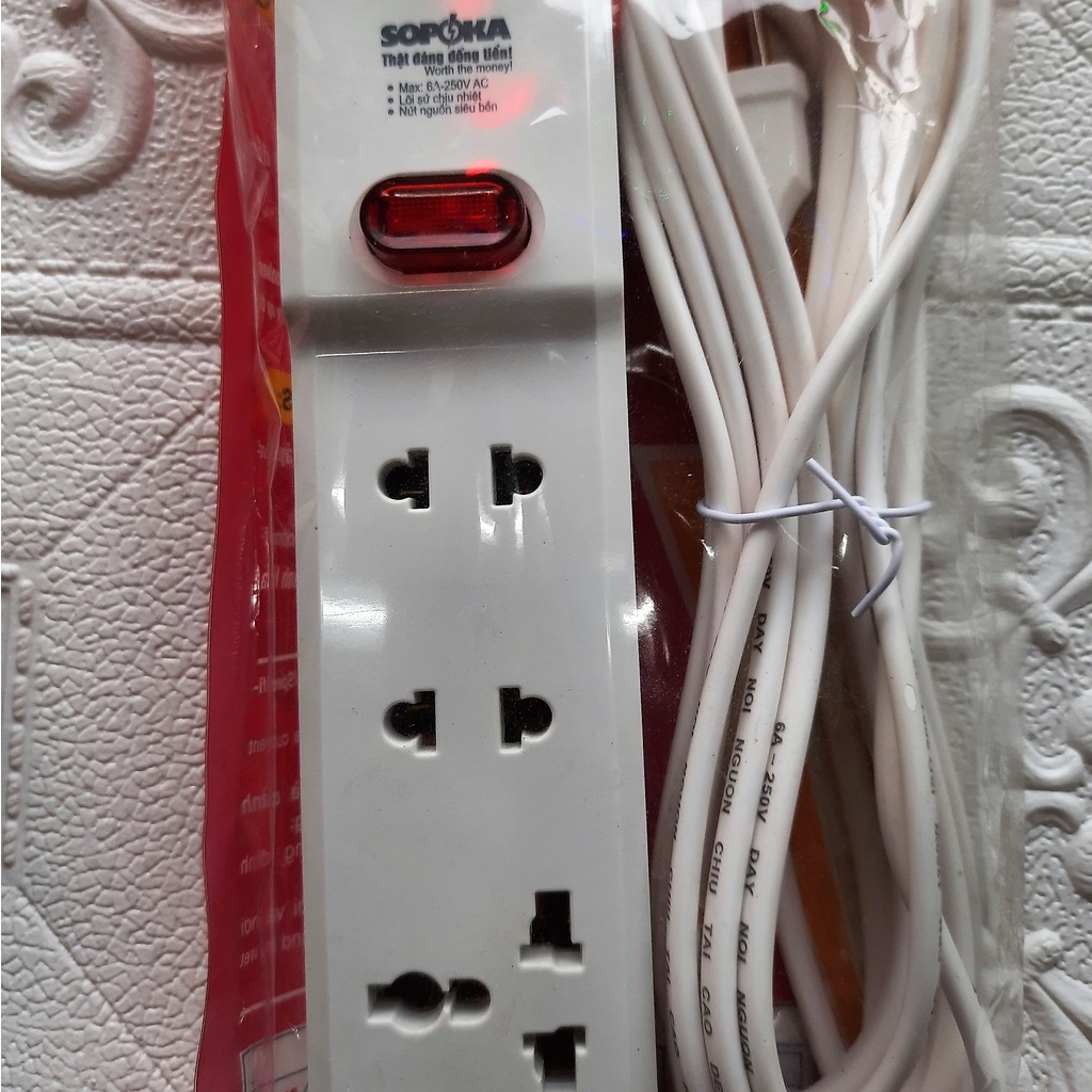 Ổ CẮM DI ĐỘNG LÕI SỨ CHỐNG CHÁY SOPOKA 1200W