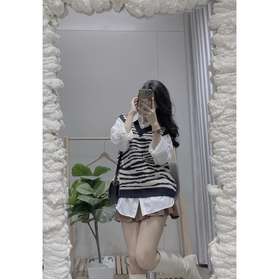 ÁO GHI LÊ KẺ TRẮNG ĐEN | BigBuy360 - bigbuy360.vn
