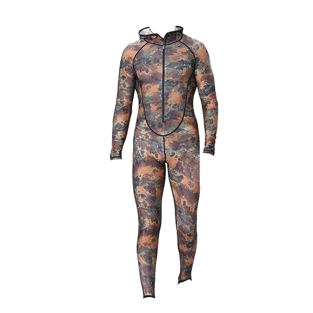 Mens Camouflage Full Body Wetsuit SCUBA Diving Surfing Spearfishing  M