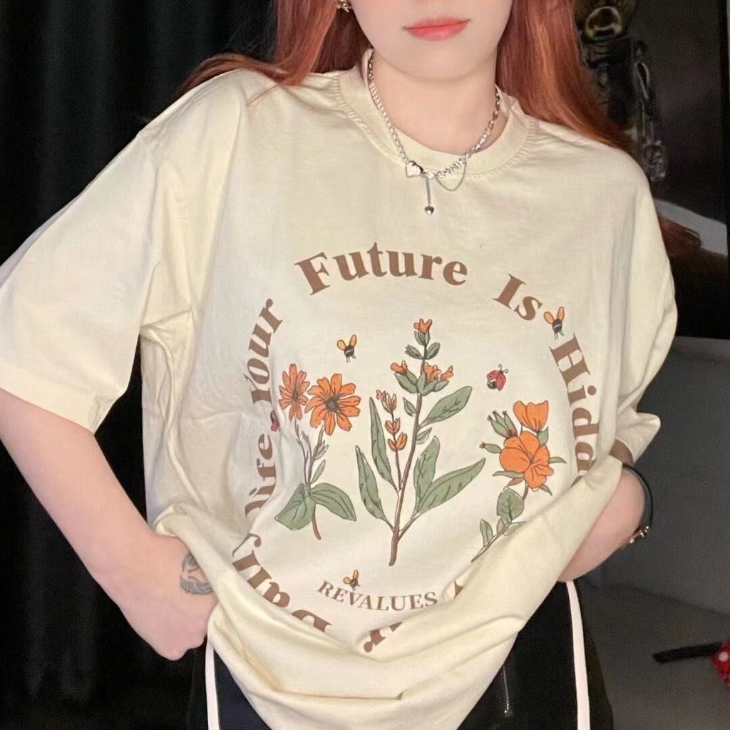 Áo Thun Tay Ngắn Dáng Rộng Thời Trang Mùa Hè Phong Cách Hàn Quốc 2022