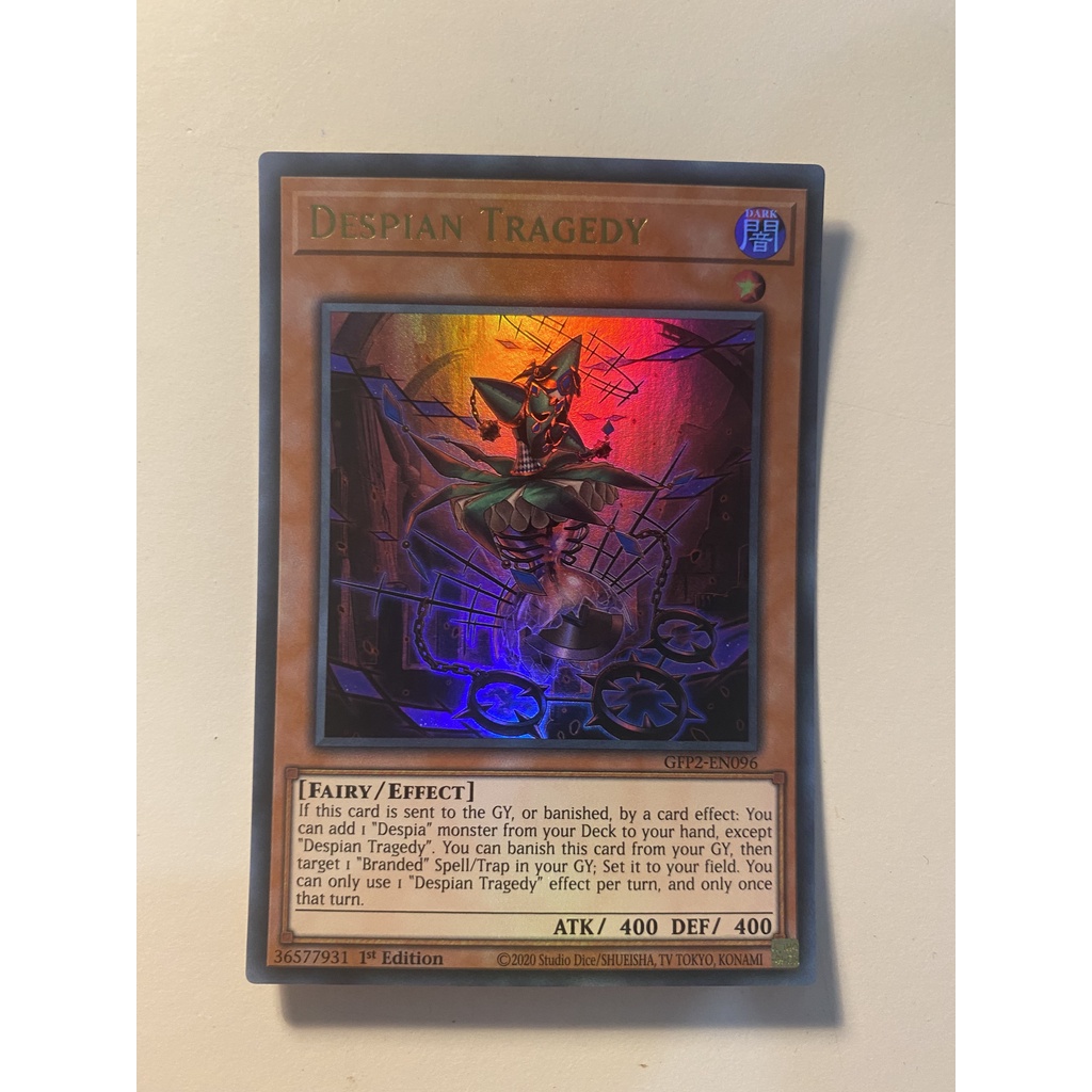 thẻ bài yugioh Despian Tragedy - GFP2-EN096 - Ultra Rare 1st Edition