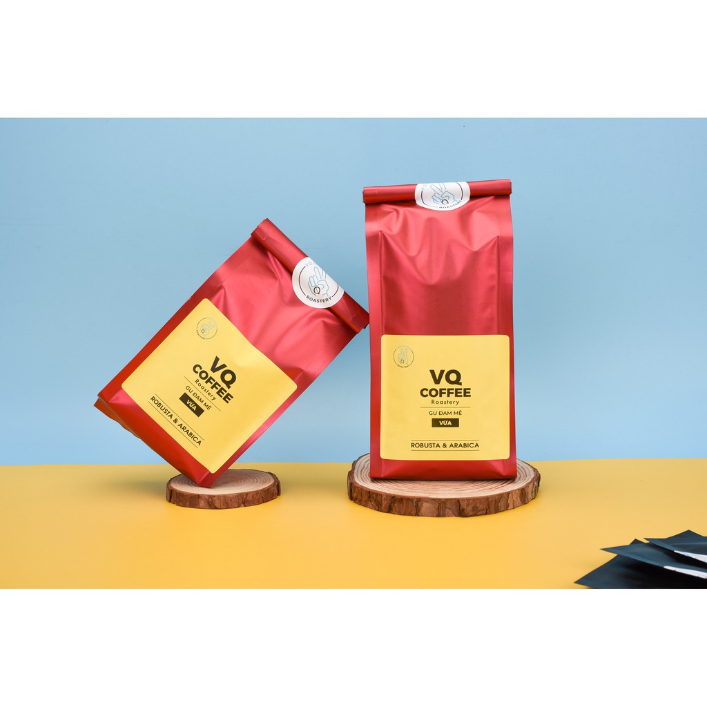 Cà Phê Mộc VQ -Gu Đam Mê-phối trộn hạt coffee Arabica-Robusta hảo hạng