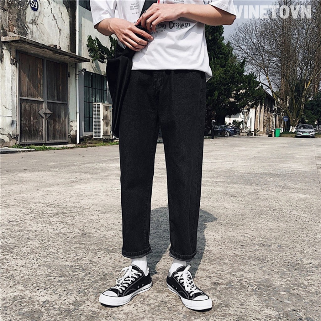 Quần baggy jean nam nữ ống rộng, quần phong cách đường phố thời trang Unisex | BigBuy360 - bigbuy360.vn