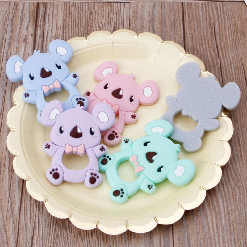 Đồ Chơi Ngậm Cắn Bằng Silicon Mềm Hình Gấu Koala Dễ Thương Dành Cho Bé