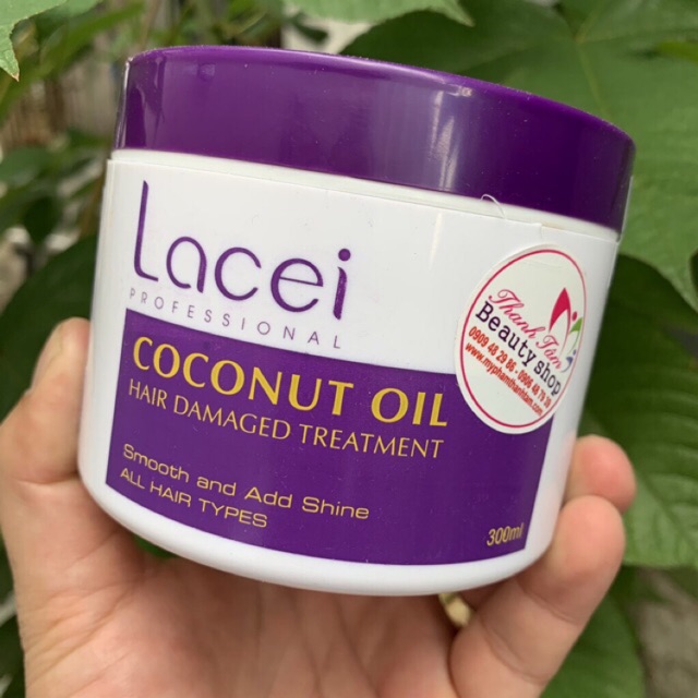 Hấp dầu dừa Lacei Pure Coconut Oil Hair Damaged Treatment 300ml(₫180.700 ₫140.946 22% GIẢM)