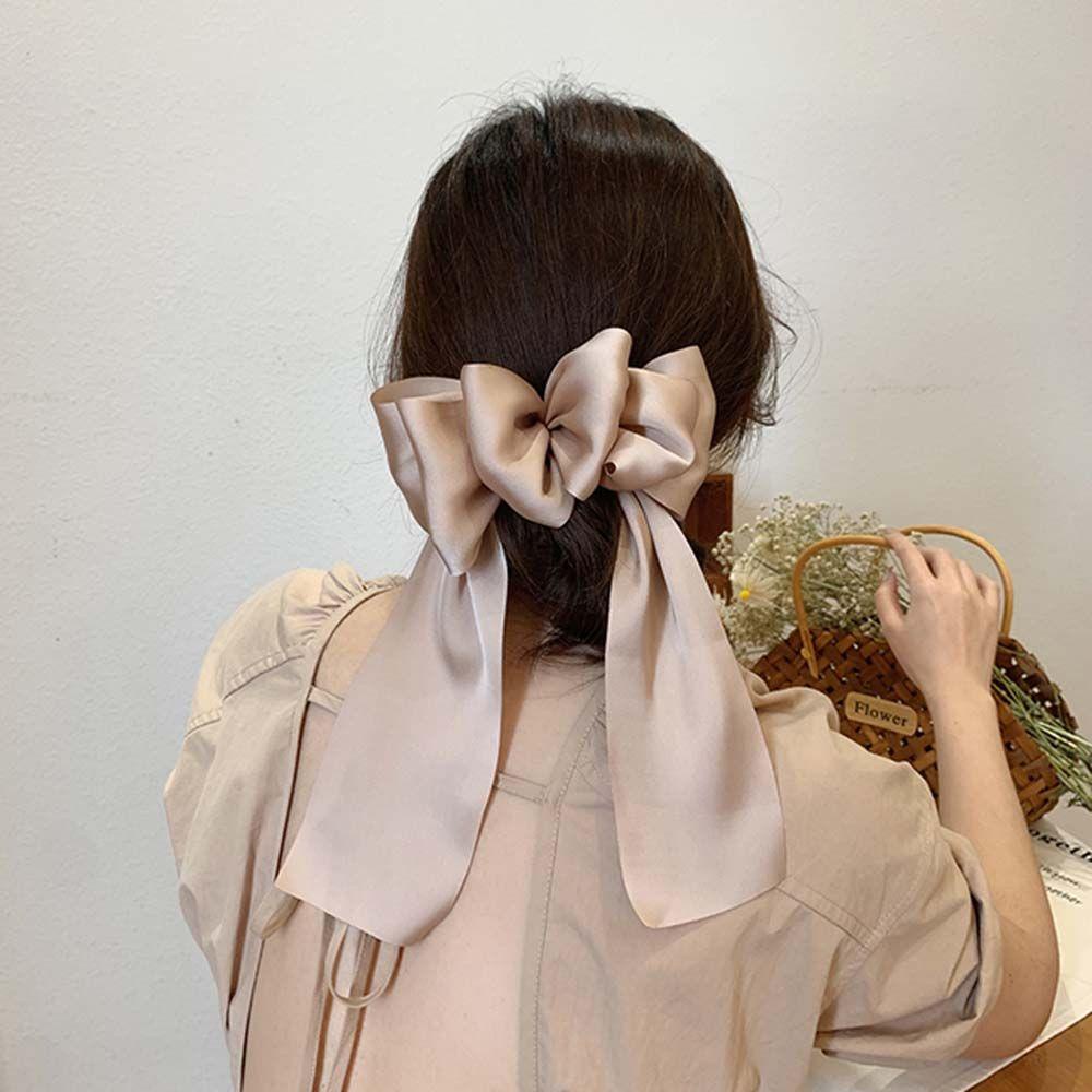 Kẹp Tóc Hình Nơ Sợi To Thời Trang Cho Nữ