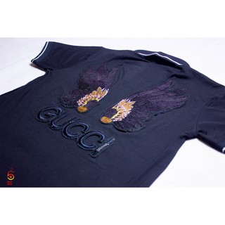 Áo thun đen có cổ Gucci cao cấp