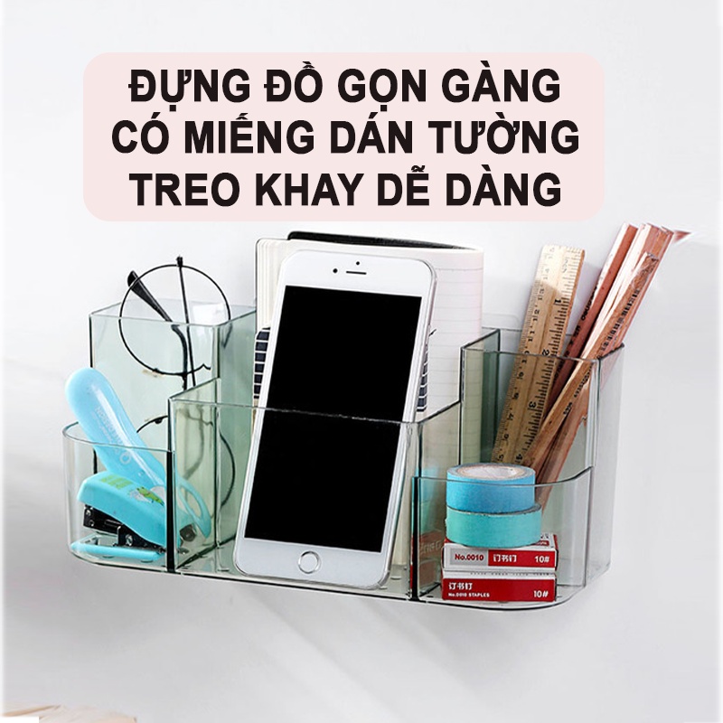 Khay để đồ đa năng, để mỹ phẩm, đồ văn phòng phẩm, khay treo tường, để bàn