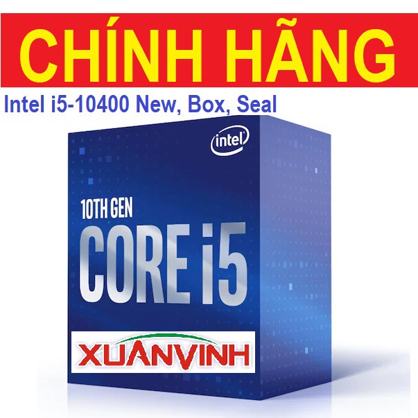 [Mã ELMS03 giảm 7% đơn 500K] CPU Intel Core i5-10400 i5 10400F New Seal Box Hàng Chính Hãng