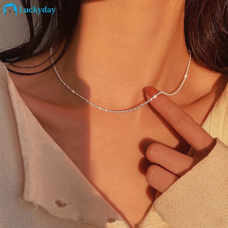 Dây chuyền chuỗi dây đá lấp lánh phong cách đơn giản thời trang dành cho nữ