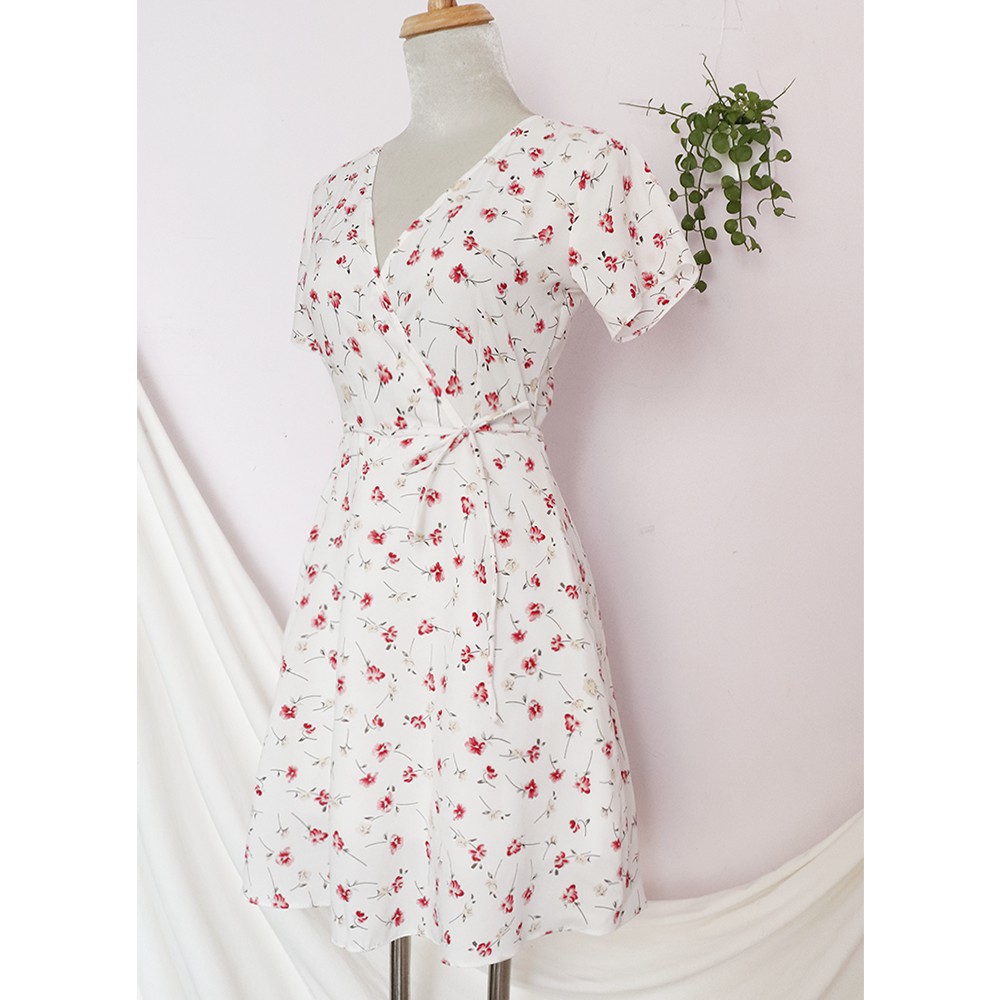 Đầm váy nữ hoa nhí, dáng xoè cổ chữ V xinh xắn, dễ thương RD045 | BigBuy360 - bigbuy360.vn