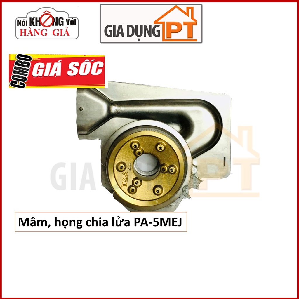 Mâm, họng chia lửa cho bếp gas Paloma PA-5MEJ bên to + bên nhỏ chính hãng sản xuất tại Nhật Bản