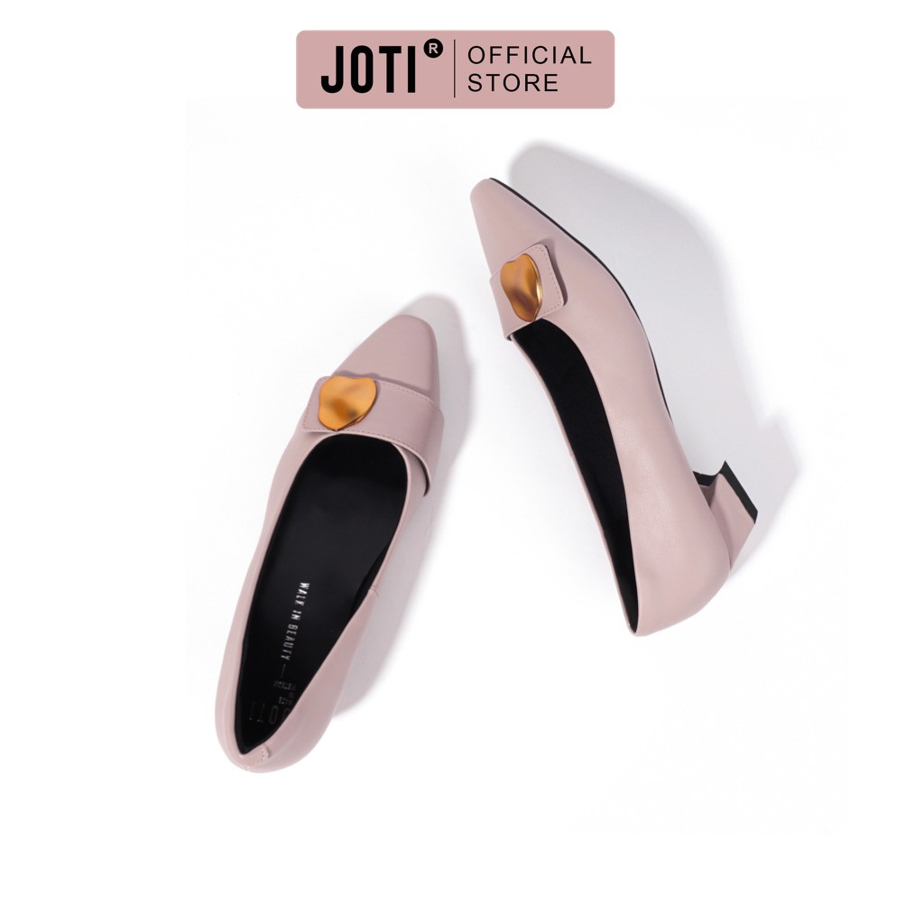 Giày Cao Gót Nữ JOTI Miwa 3272AU3 - Mũi Vuông Bít Gót Đế Vuông Cao 3cm Da Mờ - Mang Công Sở