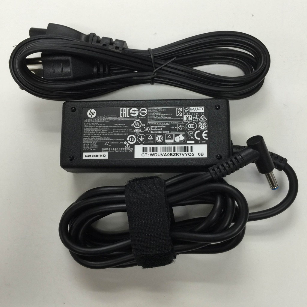 Sạc Laptop HP chân kim nhỏ 19.5v 2.31A - Kèm dây nguồn