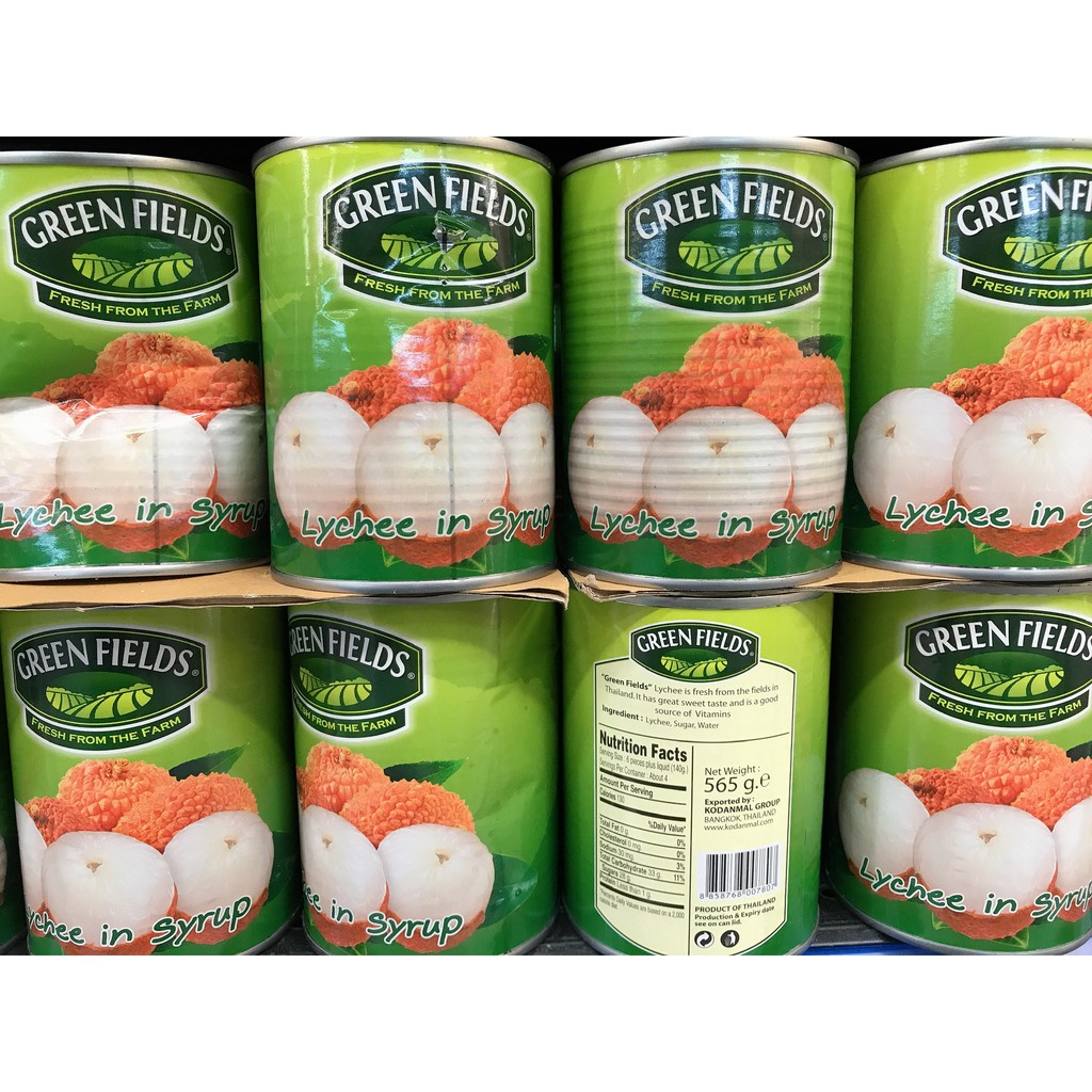 Trái vải đóng hộp GREEN FIELD 565g (Lychee in Syrup)