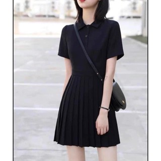 VÁY POLO THAN CHÂN XẾP LY NỮ