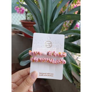 dây cột tóc nữ loại bé họa tiết chấm bi