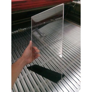 Kệ Menu Mica A4 - Đế lùa 02 mặt