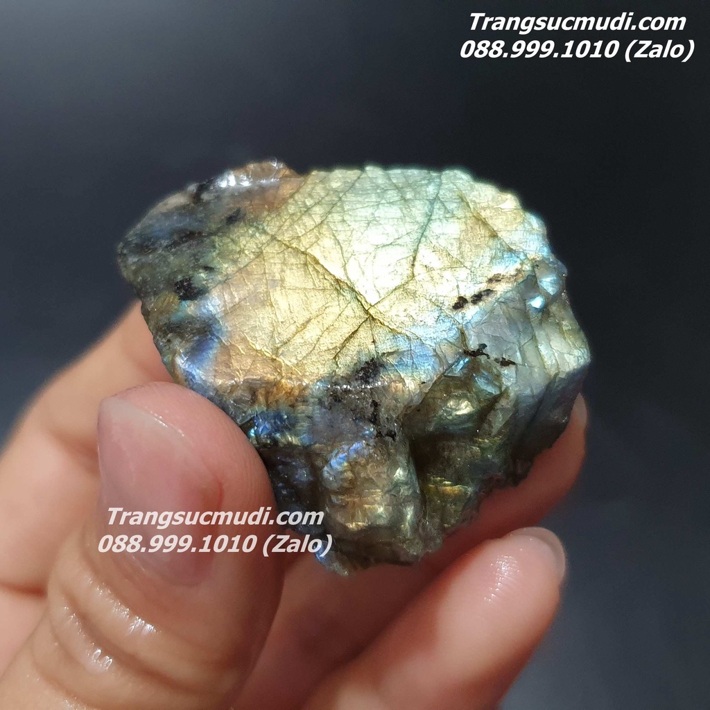 ĐÁ XÀ CỪ LABRADORITE THÔ TỰ NHIÊN 100g HÀNG ĐẸP