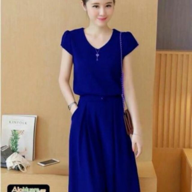 Sét Bộ Cát Hàn Quần Ống Rộng