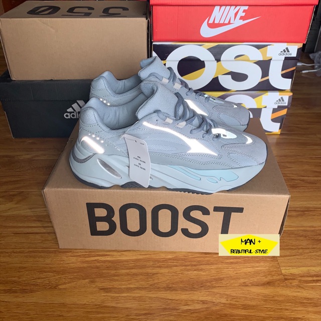 XIÊU (Full box) Giày thể thao sneaker YEEZY BOOST 700 V2s Hospital Blue xanh phản quang | Full box nhé | < 2020 new new