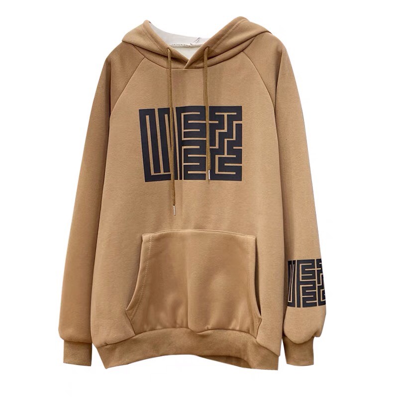 Áo hoodie unisex form rộng họa tiết mê cung chất nỉ bông dày dặn | BigBuy360 - bigbuy360.vn
