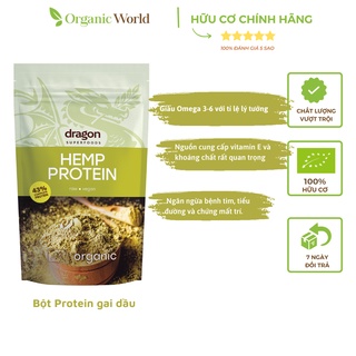 Bột protein hạt gai hữu cơ Dragon Superfoods 200g