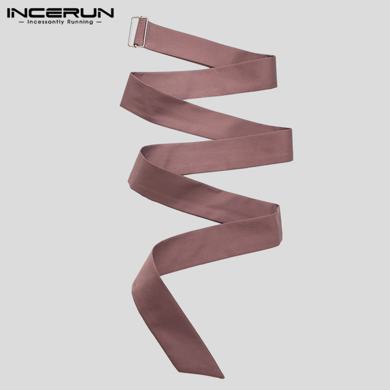 INCERUN Quần Dài Nam Lưng Cao Ống Rộng Màu Trơn Thời Trang