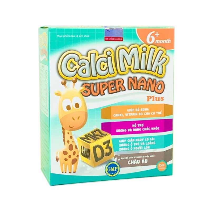 Calci milk super nano - Giúp bổ sung vitamin và khoáng chất cho cơ thể hiệu quả dành cho trẻ từ 6 tháng tuổi