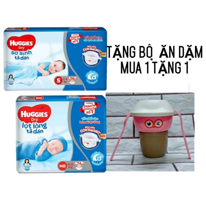 🏰HCM 🏰TẶNG BỘ ĂN DẶM 👉 TÃ DÁN HUGGIES BỌC KÉN CON TẰM : NB74 👉 S56 👉 S88👉 M76 👉 L68 👉 XL62 👉 XXL56 ( HSD : 2025 )