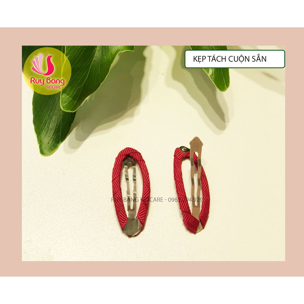 Kẹp bật cuộn ruy băng nhiều màu sz 5cm - Tông màu HQ - Set 5 cái