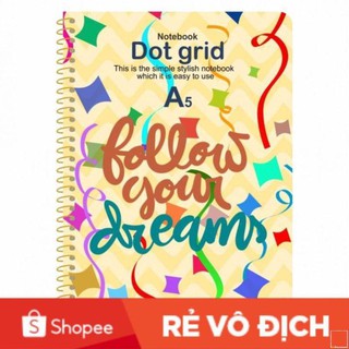 Sổ lò xo đơn KLONG A5 Dot Grid ruột chấm 70/76; MS: 968