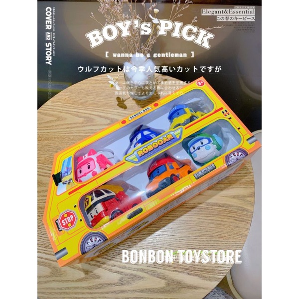 Bộ 6 Xe Ôtô Biệt Đội Poli Robocar Biến Hình