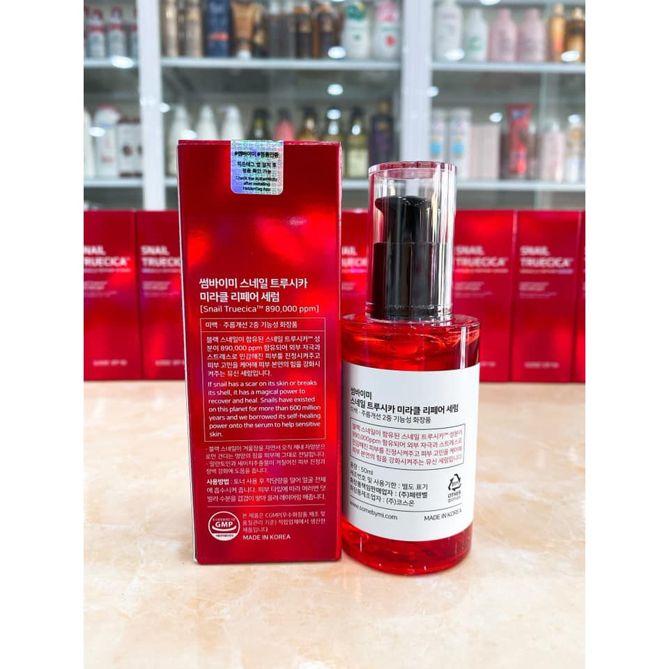 Tinh Chất Some By Mi Snail Truecica Miracle Repair Serum Dưỡng Phục Hồi, Cải Thiện Vết Thâm, Sẹo, Làm Dịu Da  50ml