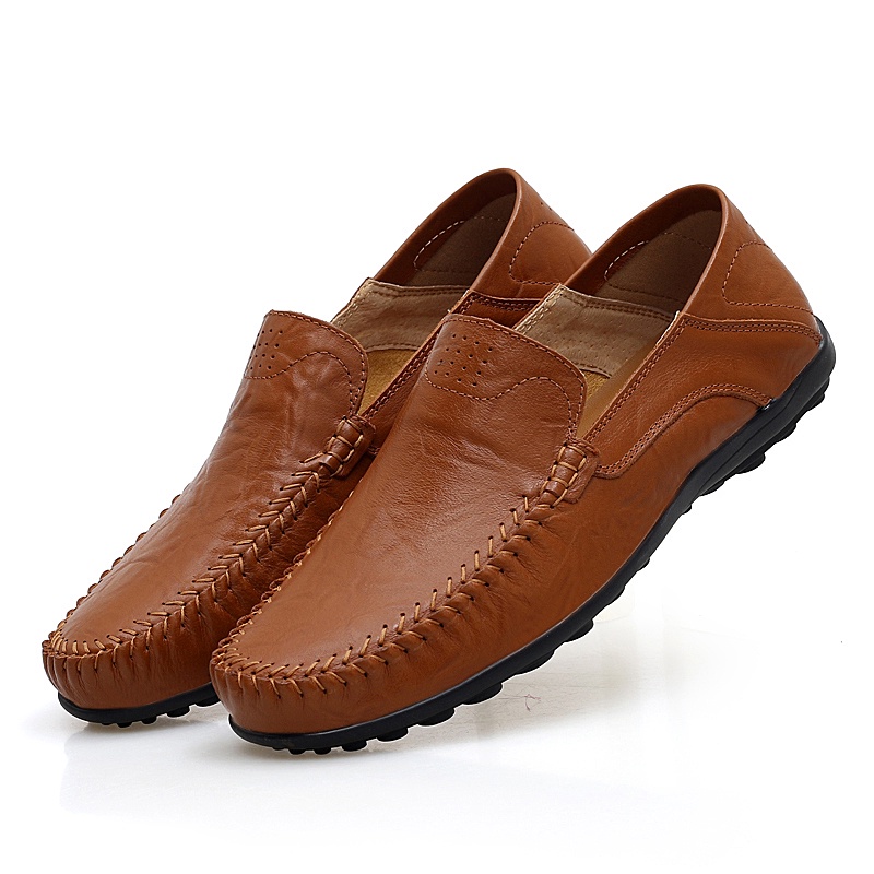 【JINTOHO】【Hàng Có Sẵn】 Giày Da Thật Cỡ Lớn 37~48 Doug Cho Nam Khi Lái Xe