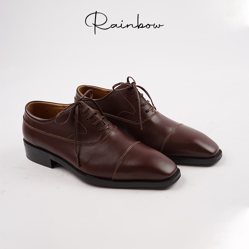 Giày tây nam Oxford da bò thật cao cấp hiệu Rainbow S007